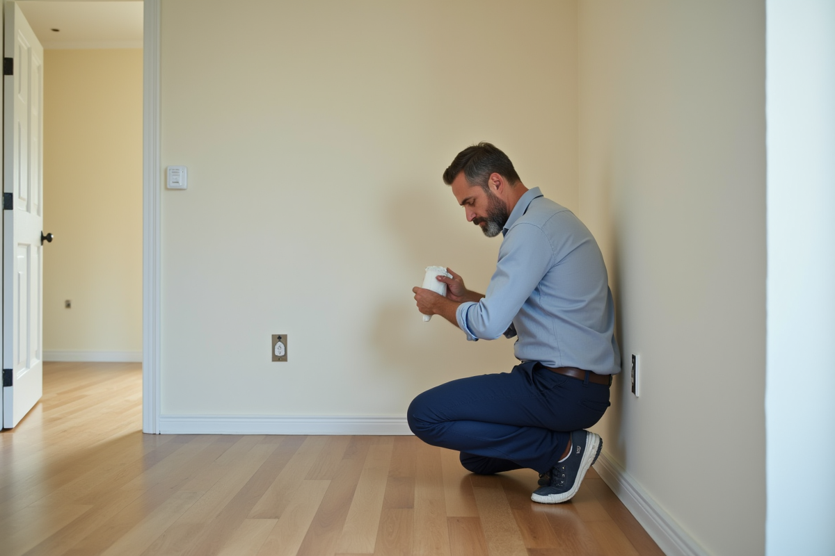 Homme remplissant un trou avec de l