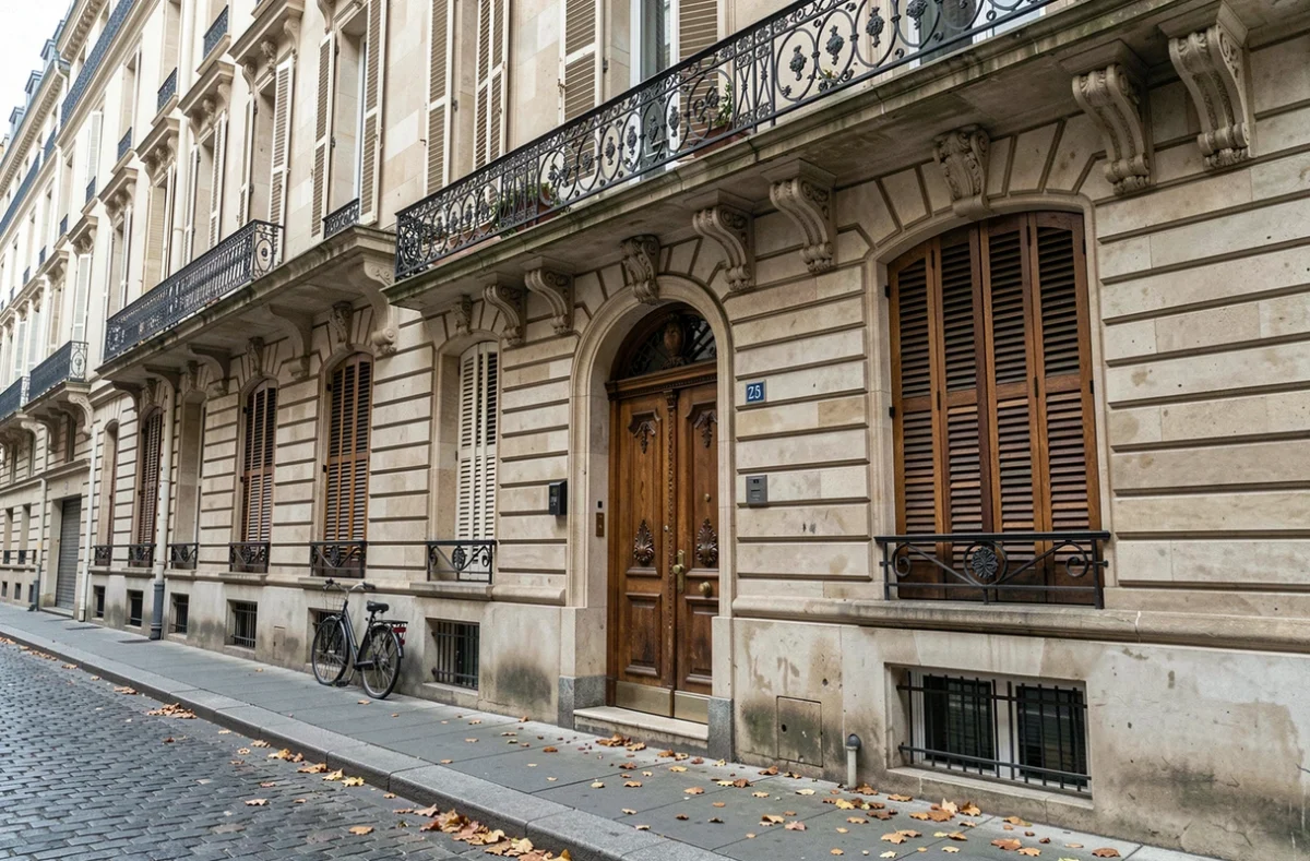 Immeuble haussmannien parisien illustrant les critères de localisation influençant le tarif d'une assurance PNO