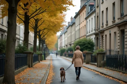 Rue résidentielle de Conflans-Sainte-Honorine avec immeubles anciens et maisons rénovées en 2026